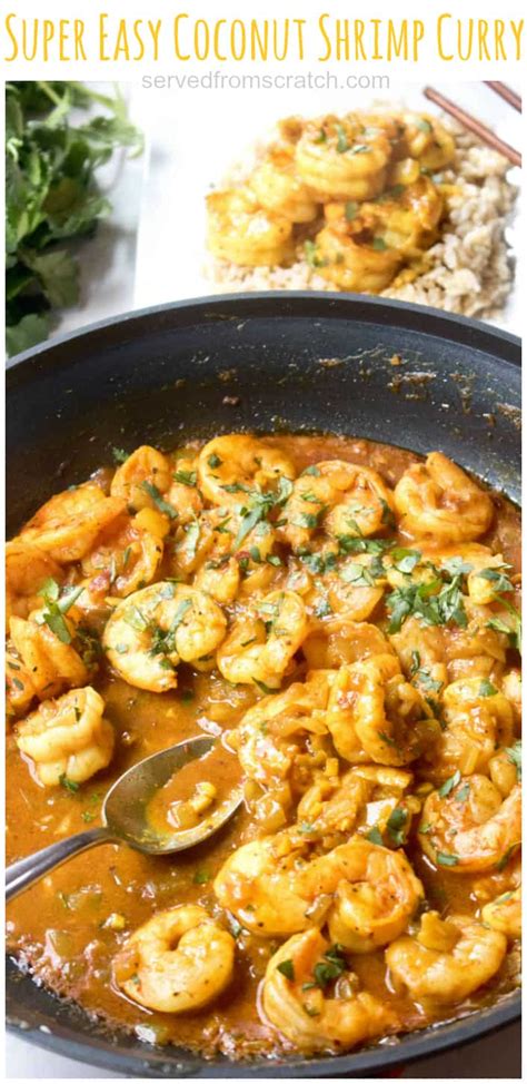super-easy-coconut-curry-shrimp-served-from-scratch image