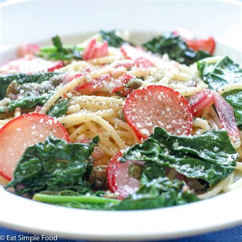 sauted-radish-and-kale-spaghetti-recipe-eat-simple image