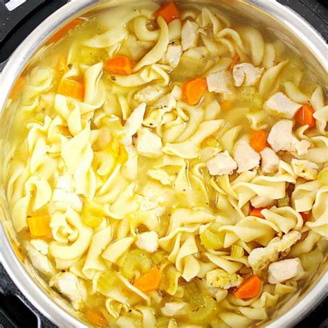 instant-pot-chicken-noodle-soup-crunchy-creamy image