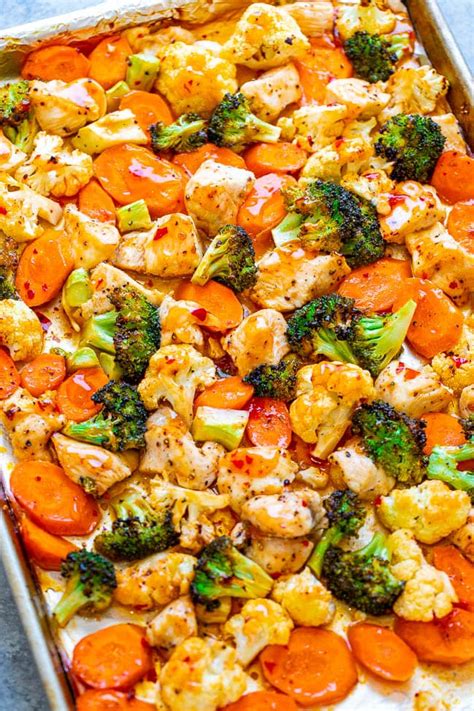 sweet-chili-sauce-chicken-and-vegetables-averie-cooks image