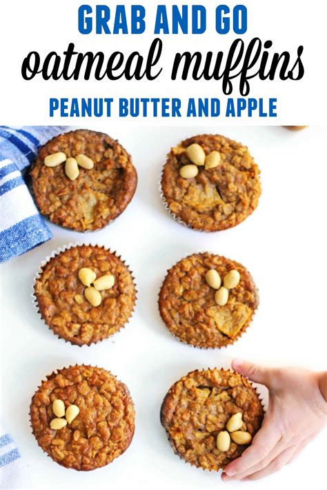 grab-and-go-peanut-butter-apple-oatmeal-muffins image