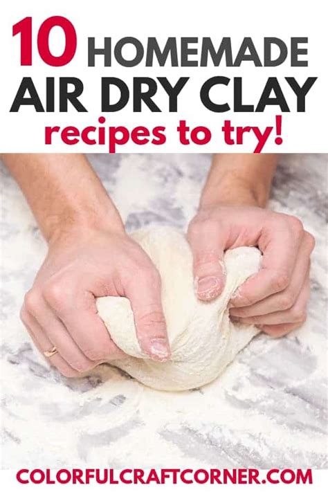 the-best-10-homemade-air-dry-clay-recipes-colorful image