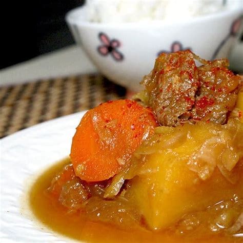 nikujaga-japanese-meat-and-potato-stew-pickled-plum image