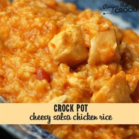 cheesy-salsa-crock-pot-chicken-rice-recipes-that image