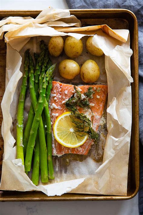 dill-garlic-butter-baked-salmon-green-healthy-cooking image