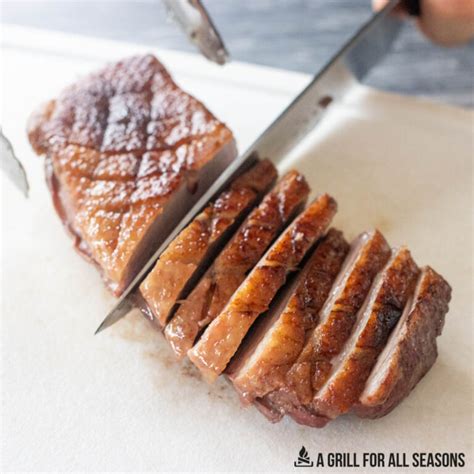 smoked-duck-breast-with-maple-bourbon-glaze image