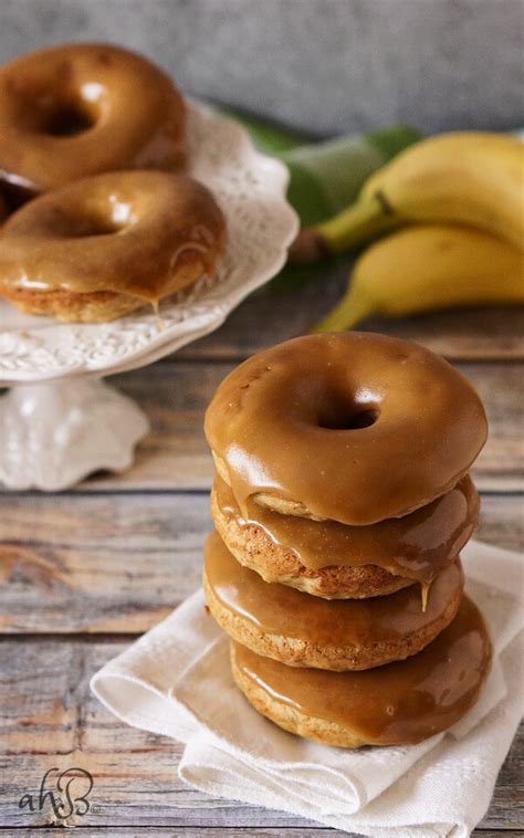 banana-donuts-with-salted-caramel-glaze-accidental image