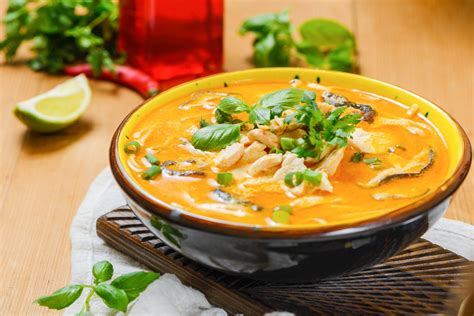 thai-chicken-soup-with-coconut-milk-tom-ka-gai-the image