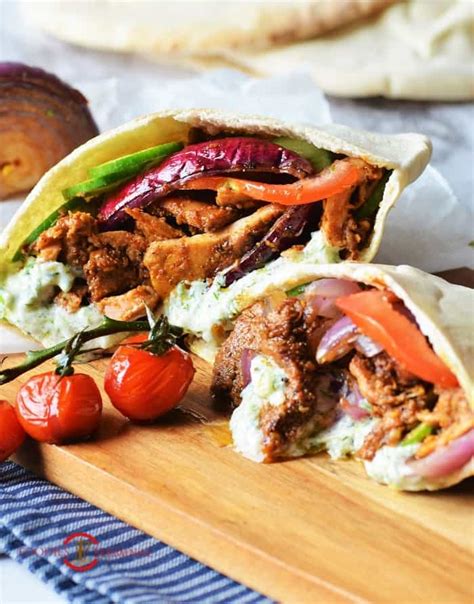 authentic-greek-chicken-gyros-recipe-with-tzatziki-sauce image