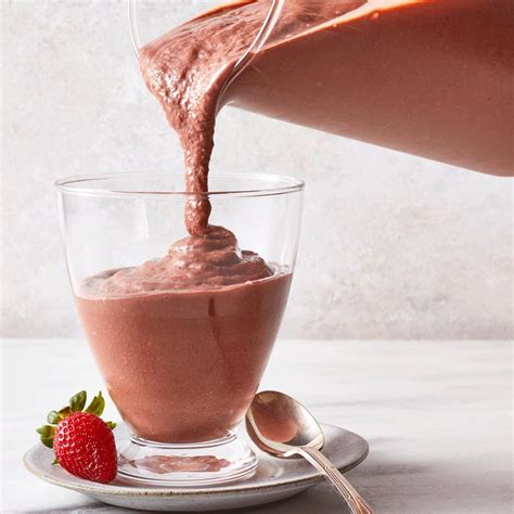 strawberry-chocolate-smoothie-eatingwell image