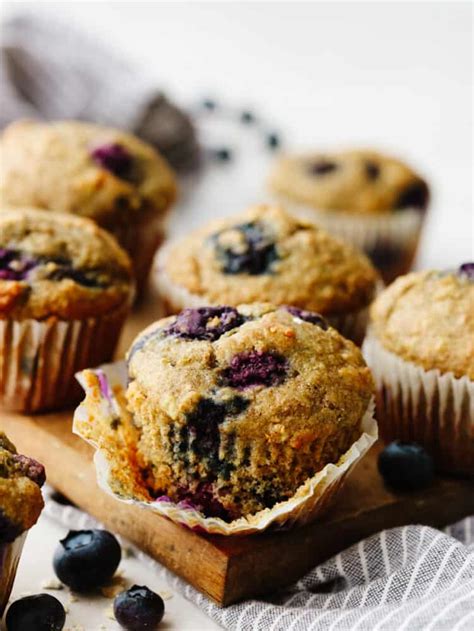 healthy-blueberry-oatmeal-muffins-recipe-the image