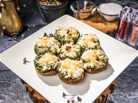 cheese-and-spinach-stuffed-mushrooms-so-delicious image