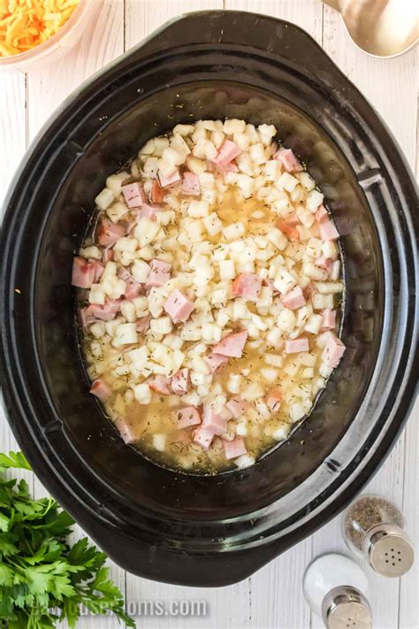 slow-cooker-ham-and-potato-cheese-soup image