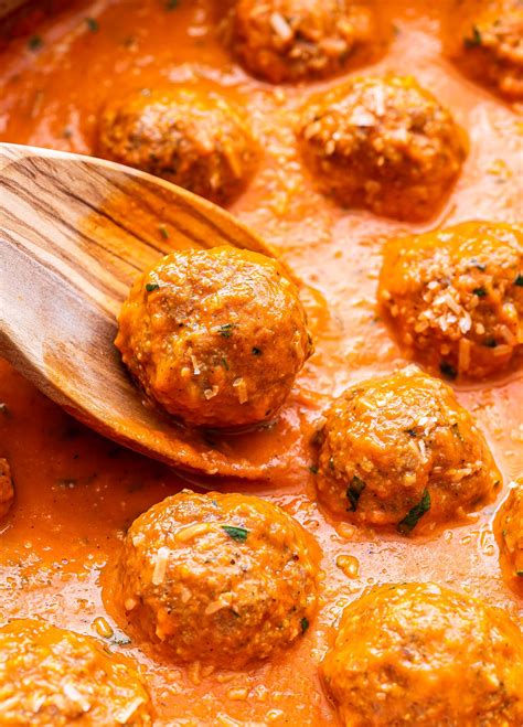 turkey-meatballs-in-roasted-red-pepper-sauce image