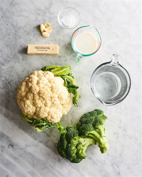 garlicky-butter-bath-broccoli-and-cauliflower-kitchn image