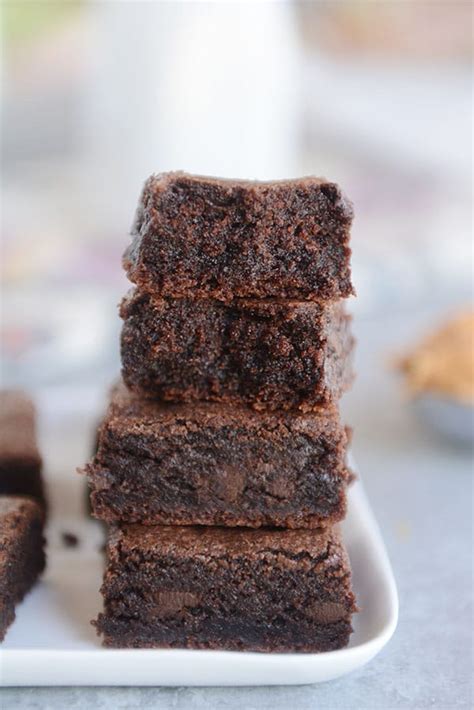 one-bowl-double-chocolate-peanut-butter-brownies image