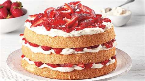 angel-food-cake-with-strawberry-rhubarb-compote image