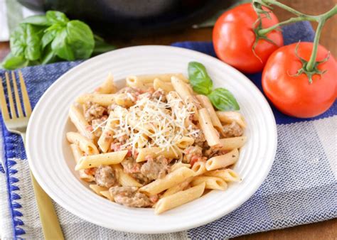 sausage-penne-pasta-recipe-20-minute-dinner-idea image