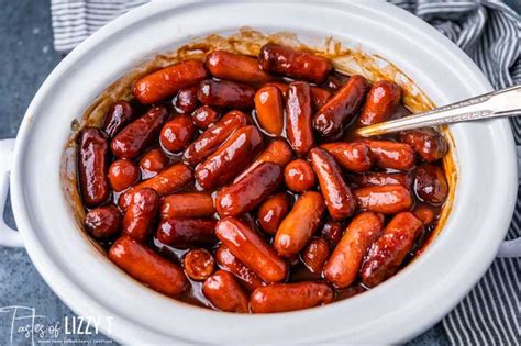 easy-bbq-lil-smokies-in-the-crockpot-tastes-of-lizzy-t image