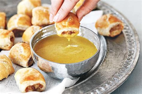 sausage-rolls-with-honey-mustard-dip-canadian-living image