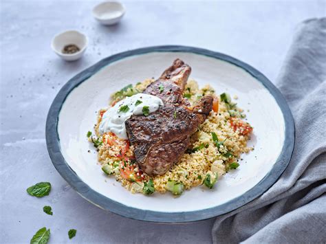 lamb-chops-with-minty-couscous-food-living image