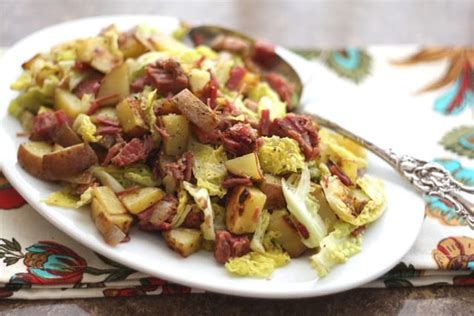 corned-beef-cabbage-and-red-potato-hash-barefeet image