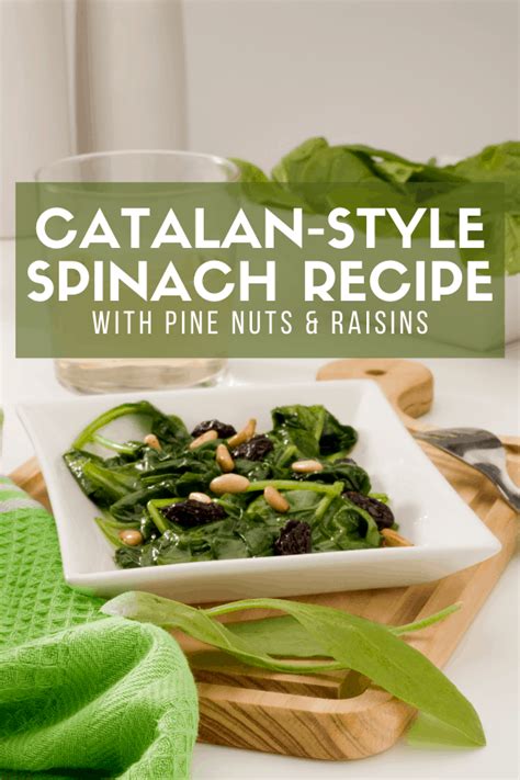 sauteed-spinach-with-pine-nuts-and-raisins image