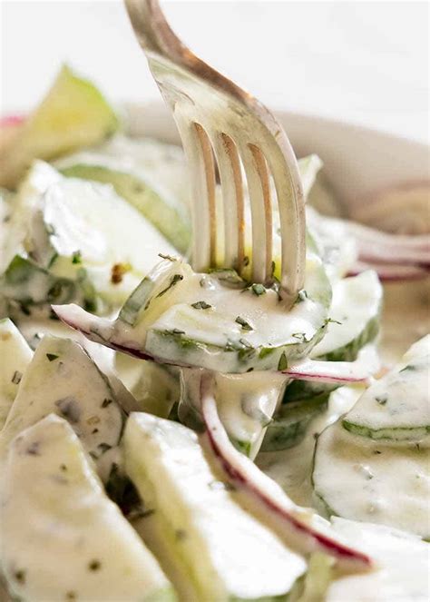 creamy-cucumber-salad-with-lemon-yogurt-dressing-recipetin image