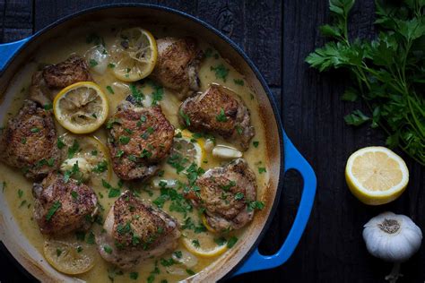 crispy-baked-chicken-thighs-with-lemon-and-garlic image