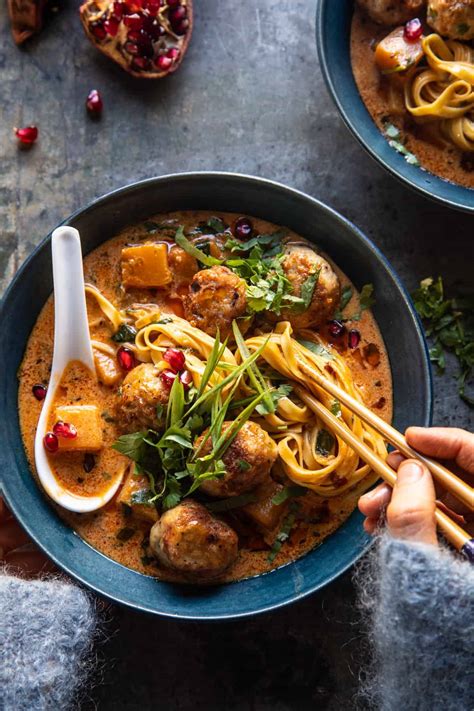 creamy-coconut-chicken-meatball-and-noodle-curry image