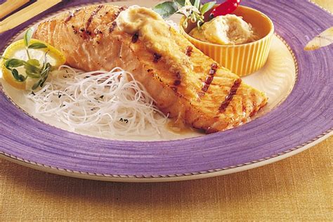 grilled-salmon-fillets-with-teriyaki-ginger-butter image