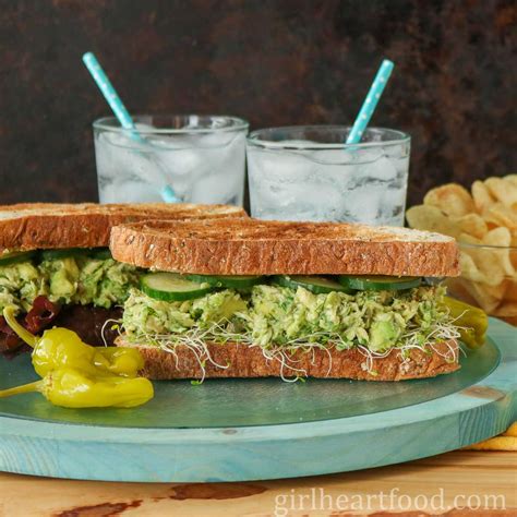 tuna-avocado-sandwich-girl-heart-food image