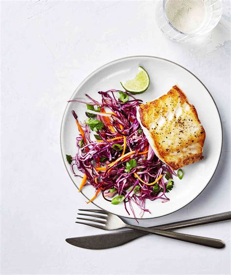 lime-butter-cod-with-zesty-slaw-recipe-real-simple image