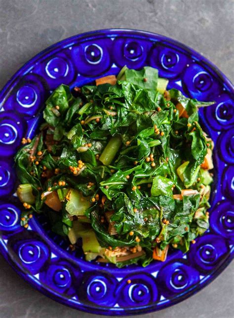 sauted-swiss-chard-with-mustard-seeds-recipe-simply image