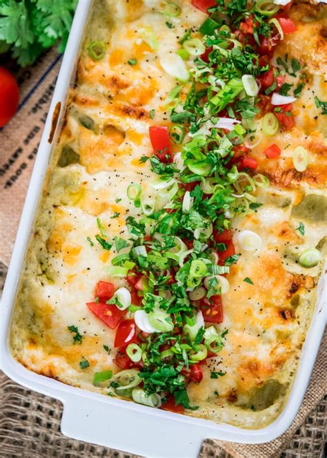 quick-and-easy-green-chile-chicken-enchilada image