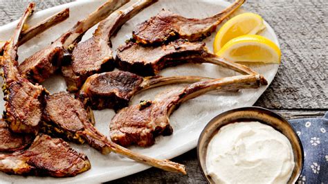 seared-lamb-ribs-with-spicy-yogurt-sauce-dining image