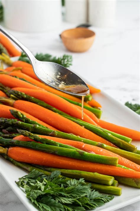 asparagus-and-carrots-with-maple-butter-sauce image