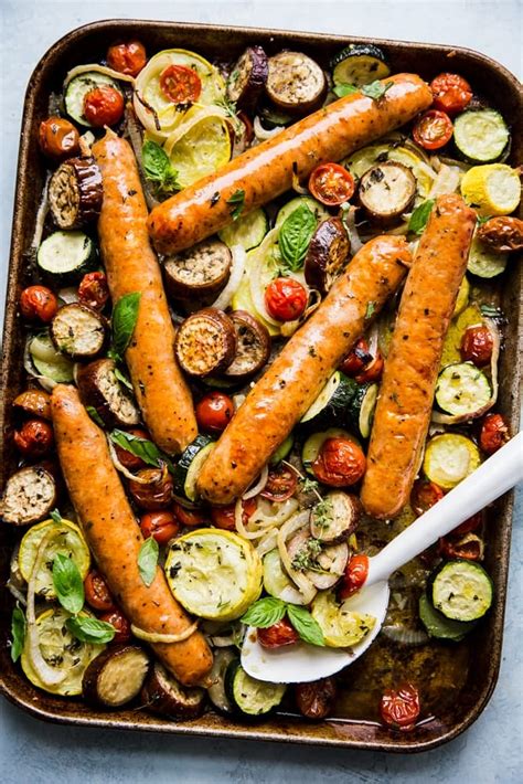 ratatouille-sheet-pan-dinner-with-sausage-the-modern image