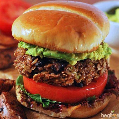 vegan-black-bean-burgers-healthier-steps image
