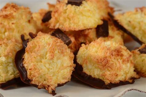 chocolate-dipped-coconut-macaroons-recipe-video image