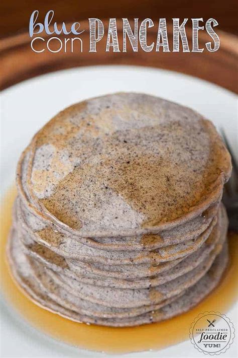 homemade-blue-cornmeal-pancakes-self-proclaimed image