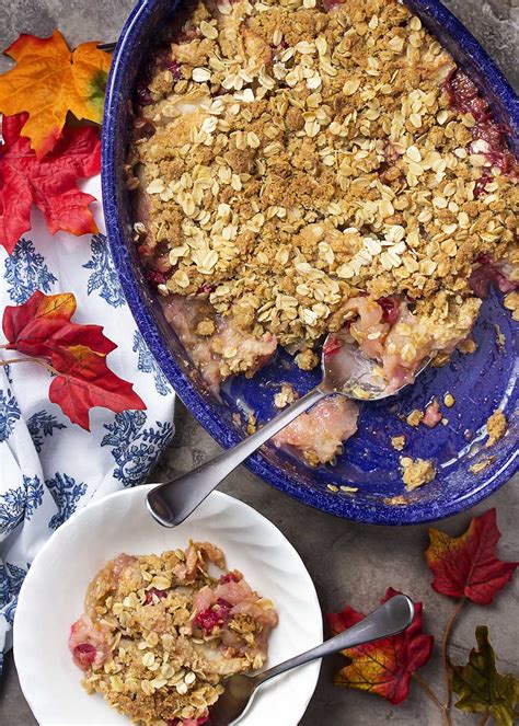 apple-cranberry-crisp-with-oatmeal-topping image