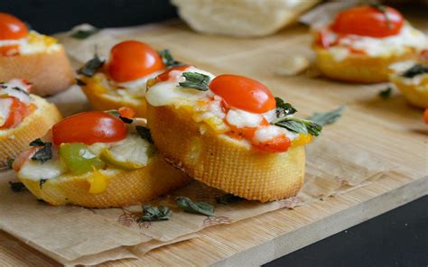 roasted-peppers-cheese-crostini-recipe-archanas image