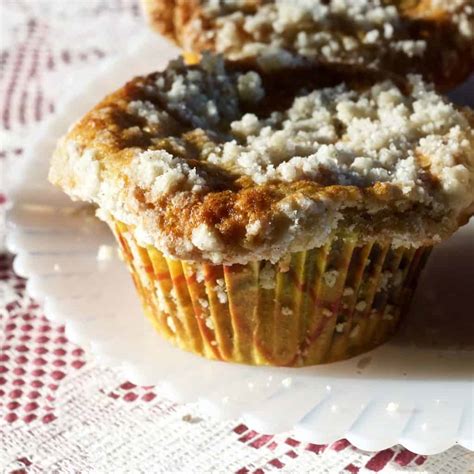 rhubarb-blueberries-muffins-with-streusel-homemade image