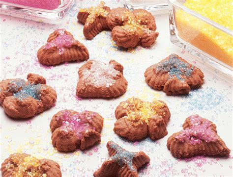 chocolate-spritz-cookies-recipe-land-olakes image