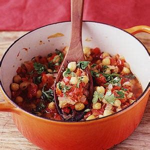 chickpeas-with-tomatoes-and-sweet-peppers-saveur image