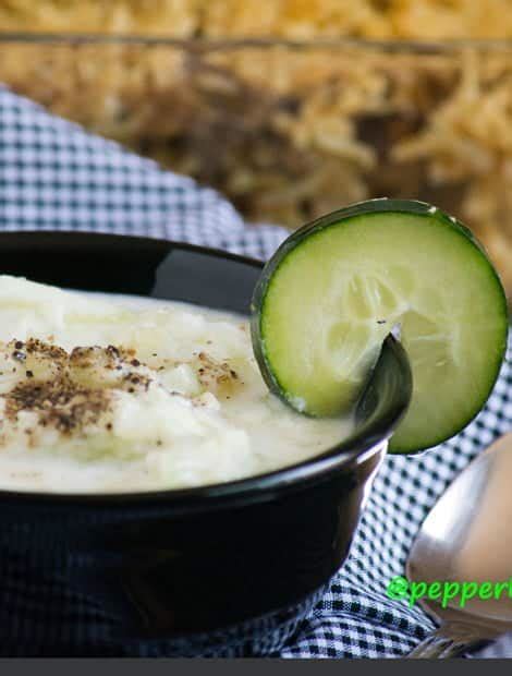 cucumber-raitaindian-yogurt-sauce-pepper-bowl image