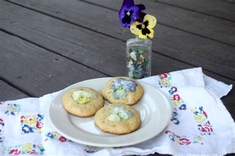 infused-vinegar-pansy-cookies-homespun-seasonal-living image