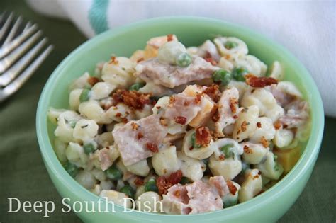 peas-and-pasta-salad-with-tuna-deep-south-dish image