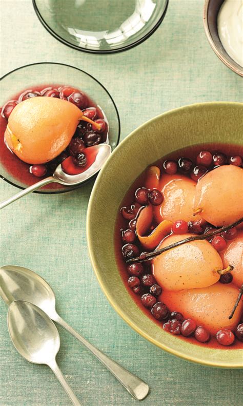 cranberry-poached-pears-recipe-good-housekeeping image